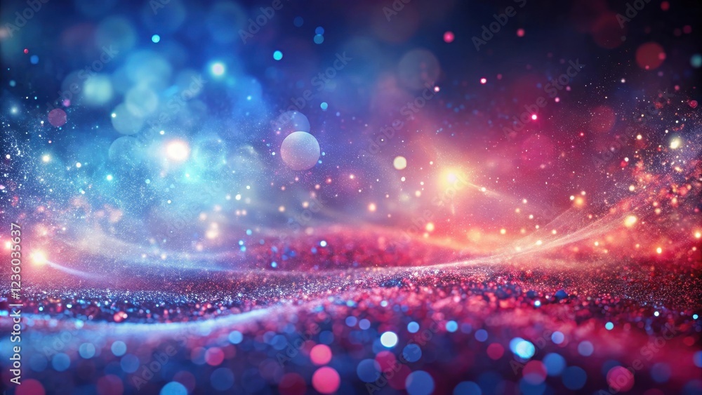 Aufkleber a shimmering abstract background with twinkling lights and a vibrant color palette, perfect for fest
