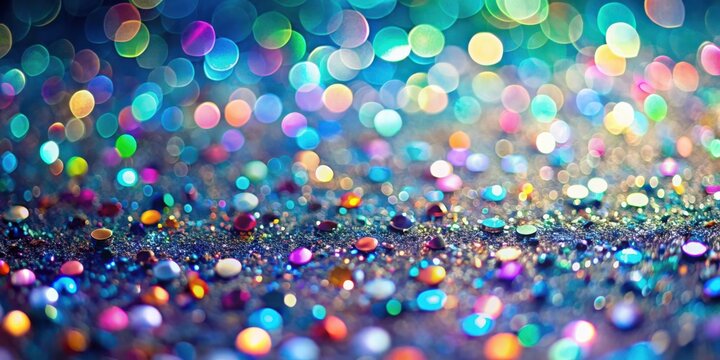 A bedazzling display of iridescent bokeh and sparkling glitter, evoking a sense of celebration and wonder.