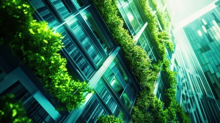 Green City Building, Vertical Greenery, Urban Sustainability, Sunlight, Modern Architecture