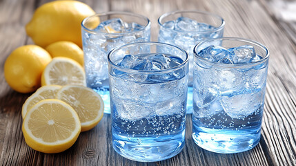 glass of water with lemon
