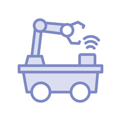 Mobile Robot lineal color icon, vector, pixel perfect, illustrator file 
