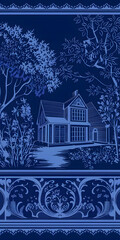house in the snow