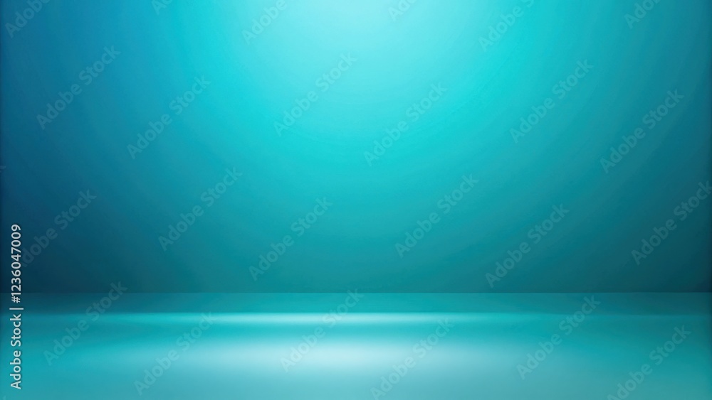 Poster a single light source illuminates a smooth, vibrant blue surface, creating a serene and minimalist b