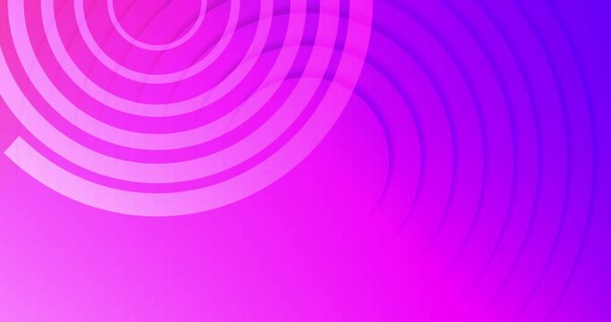 Circles moving 3d gradient backdrop stock video 4K. Minimal amsr smooth elegant beautiful corporate meeting bg loop. Seamless ripples wavy template fx asset. Futuristic flowing creative ring curve cli