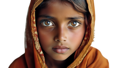 An Asian girl wearing a headscarf