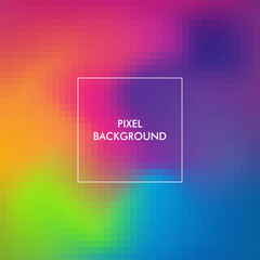 Obraz premium Gradient pixel texture abstract background with colorful color 