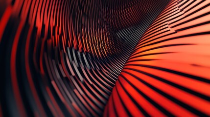 Abstract orange lines swirl tunnel background design
