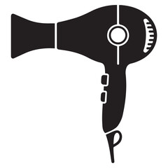 Hair Dryer Silhouette vector illustration, Silhouette Vector Illustration