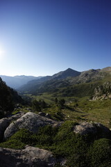 Pyrenees mountains in Summer hike