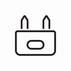 Obraz premium school backpack bag icon vector sign