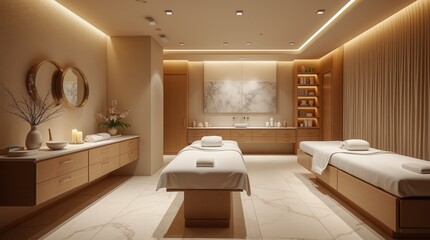 Professional Spa Interior with Modern Treatment Facilities