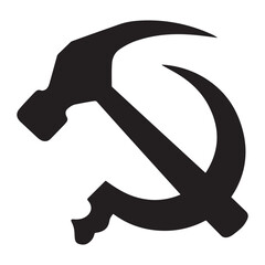 Hammer And Sickle Silhouette vector illustration, Silhouette Vector Illustration