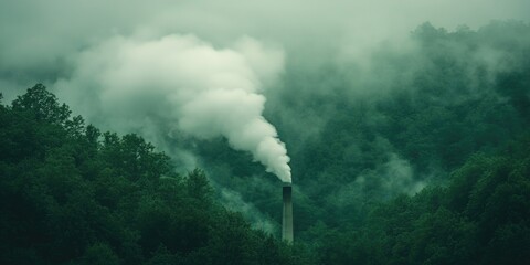 Mysterious Smoke from a Forested Area