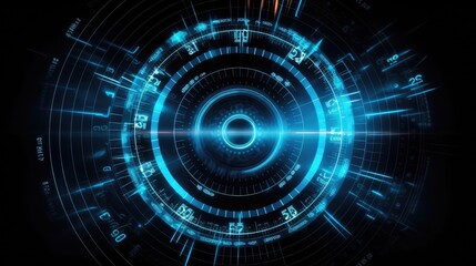 Fototapeta premium Futuristic Digital HUD Interface Display