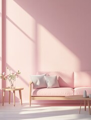 Modern Pink Living Room