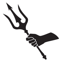Trident Silhouette vector illustration