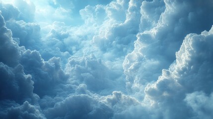 Heavenly cloudscape, sunlight, aerial view, dramatic sky, background texture