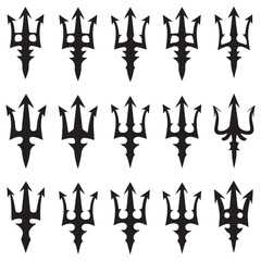 Trident Silhouette vector illustration