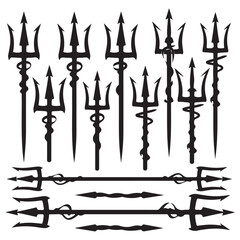 Trident Silhouette vector illustration