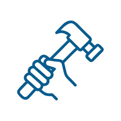 hand holding hammer