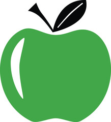 Apple. Illustration of apple fruit with isolated cartoon style on white. Summer fruits for a healthy and natural life. Vector illustration