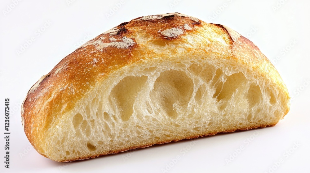 Poster A single slice of bread photographed in a studio setting