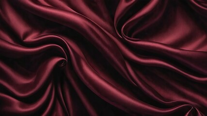Fototapeta premium Black dark deep red burgundy cherry maroon crimson abstract background. Silk satin velvet fabric. Elegant luxury rich. Curtain drapery fold line wave flow. 