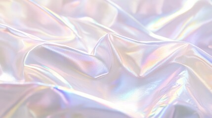 Obraz premium Iridescent fabric drapes, soft light, studio backdrop, design texture