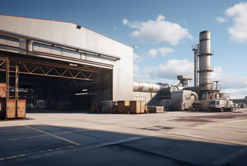 Obraz premium Modern Industrial Facility with Open Space