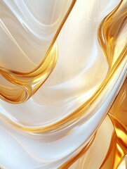 Fototapeta premium Luminous Gold Abstract 3D Art