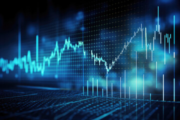 Naklejka premium Dynamic Stock Market Data Analysis Visualization