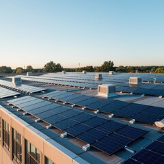 Rooftop with solar panels