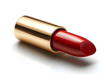 Classic Red Lipstick in Gold Tube - Beauty and Makeup Essentials