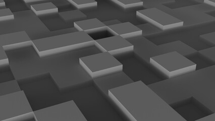 Shadow Squares - Angled view (foggy)