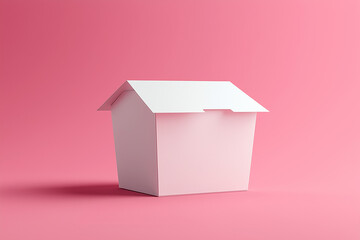 A customizable paper box for events with a blank white exterior, ready for personalized branding or DIY designs