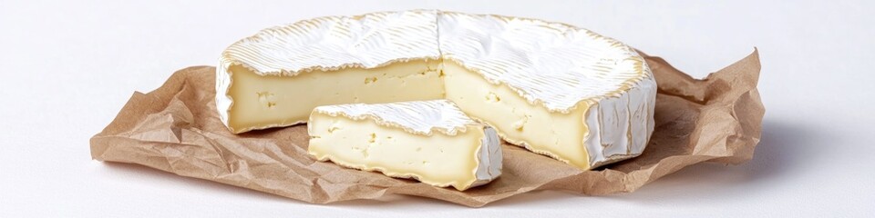 A slice of cheese sitting on a blank piece of paper, ideal for use in educational or humorous contexts