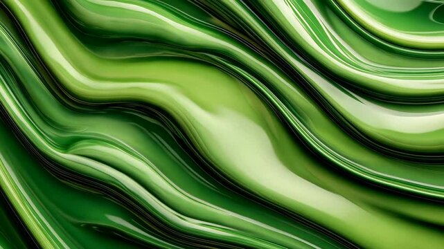 Smooth green abstract pattern with wavy lines evoking nature and eco-friendly concepts