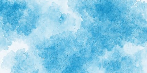 Obraz premium Abstract watercolor texture featuring shades of blue, turquoise, and teal with a soft and soothing appearance, perfect for backgrounds and design projects
