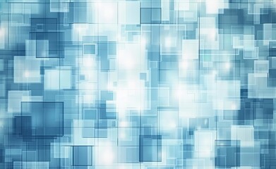 Futuristic Blue Tech Squares Floating Background