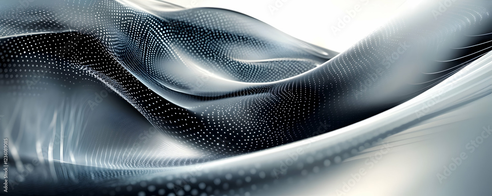 Poster abstract waves of smooth, flowing textures with gradient tones and light play