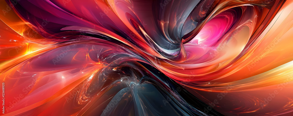 Poster abstract swirling patterns of vibrant colors creating a dynamic visual effect