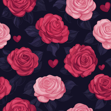 seamless pattern of roses