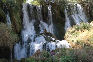 Fototapeta premium Kravica Waterfalls in Bosnia and Herzegovina. Paradise bathing in natural surroundings. My most interesting journeys with a camera.