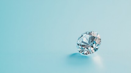 Sparkling Diamond on a Blue Canvas