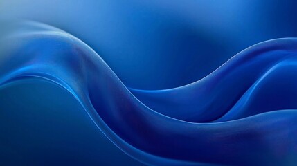 Obraz premium Elegant blue fabric with soft folds and flowing texture