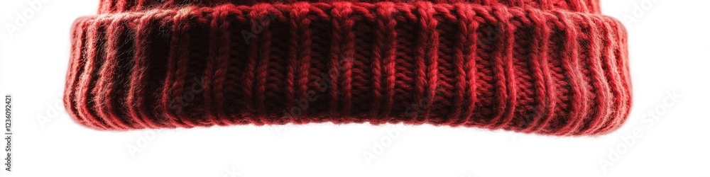 Aufkleber a close-up shot of a bright red hat on a plain white background, perfect for adding a pop of color t