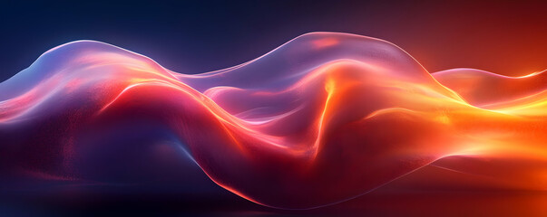 Obraz premium Abstract waves of vibrant colors flowing smoothly in a digital landscape (1)