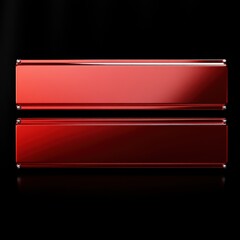 Red Metallic Double Bars on a Black Background