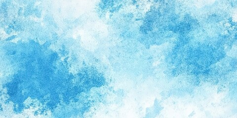 Obraz premium Abstract Watercolor Background in Blue, Turquoise, and Teal Shades with Soft Textures for Creative Uses in Design and Art Projects