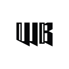 WB monogram logo design letter text name symbol monochrome logotype alphabet character simple logo